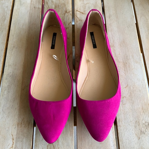 Forever 21 Shoes - Forever 21 Fuchsia Flats